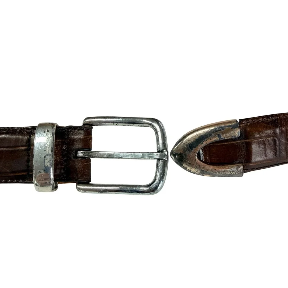 Martin Dingman Brown Leather Belt Made‎ USA Men Classic Western Cowboy Workwear
